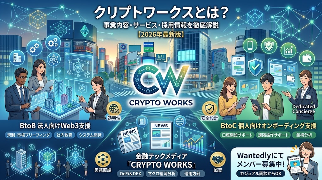 クリプトワークスとは？事業内容・サービス・採用情報を徹底解説【2026年最新版】