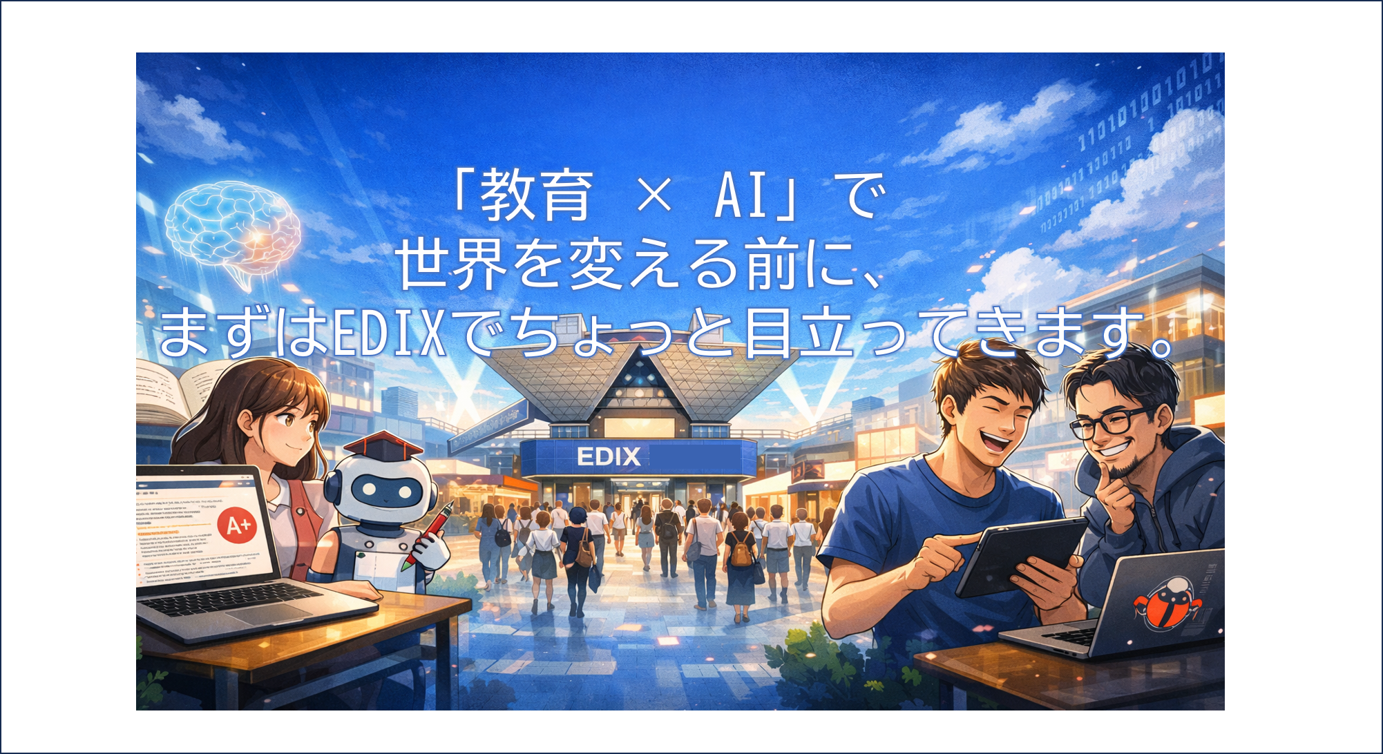「教育 × AI」で世界を変える前に、まずはEDIXでちょっと目立ってきます。