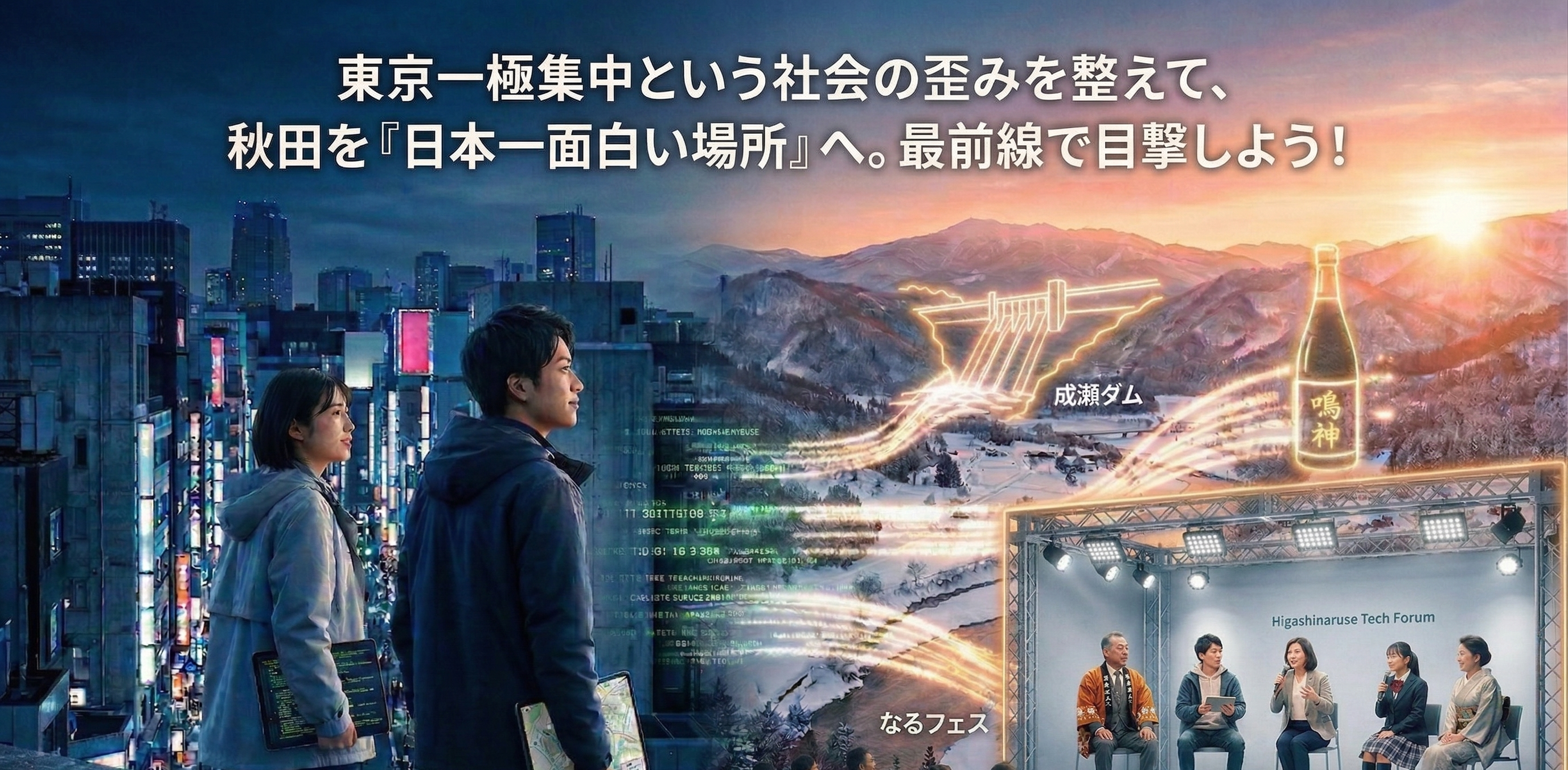 東京一極集中という社会の歪みを整えて、秋田を『日本一面白い場所』へ。最前線で目撃しよう！