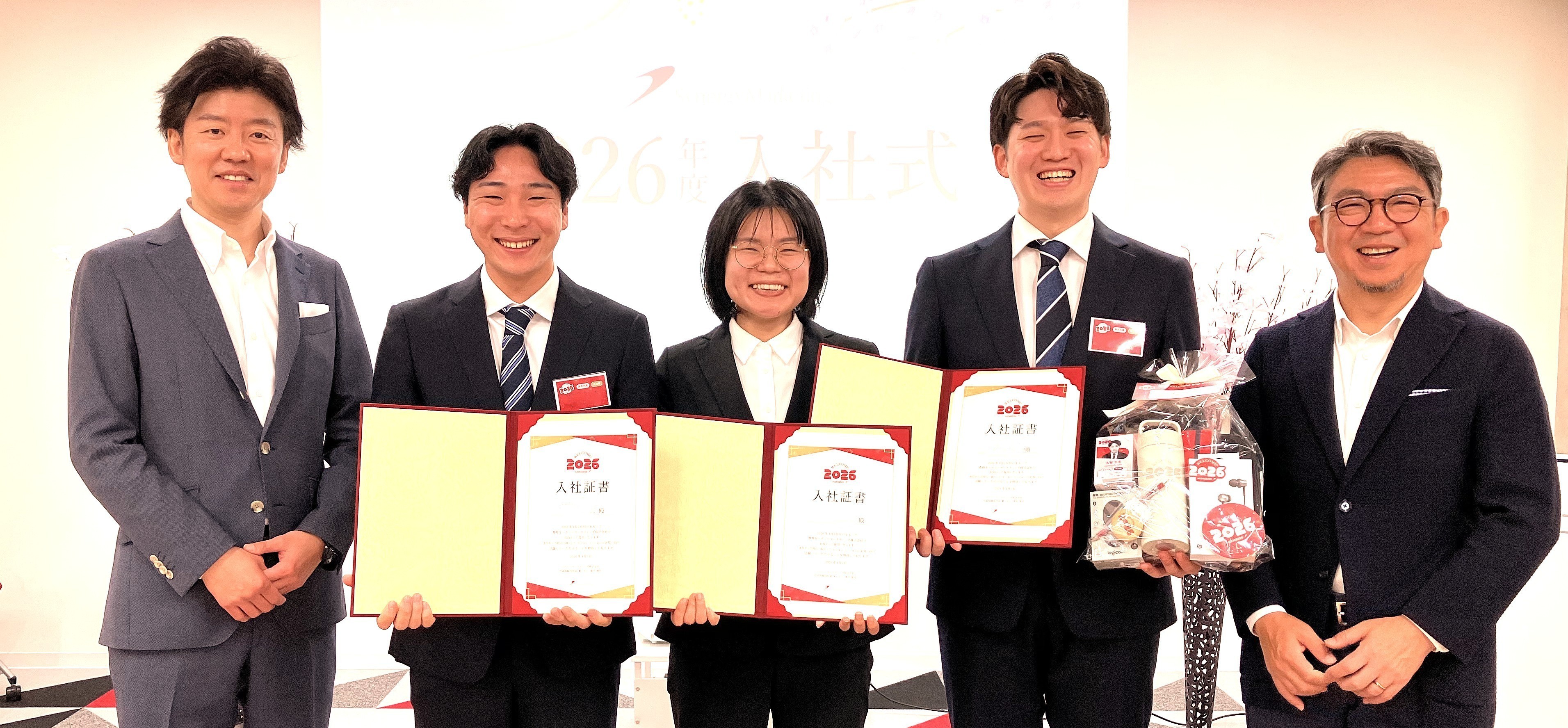 【2026年度 入社式】シナジーマーケティングに新卒3名が入社しました！