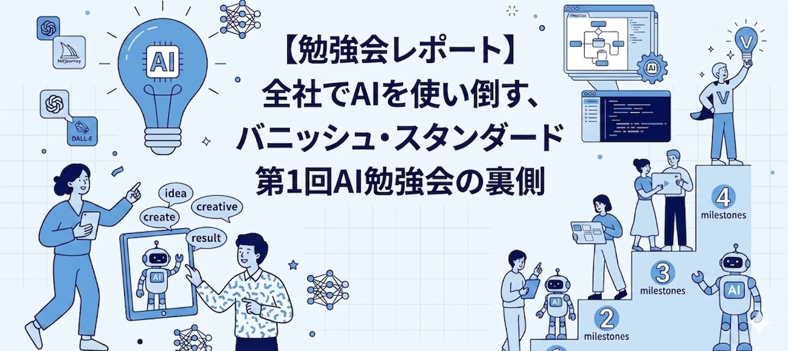 【勉強会レポート】「失敗、大歓迎！」全社でAIを使い倒す、バニッシュ・スタンダード第1回AI勉強会の裏側