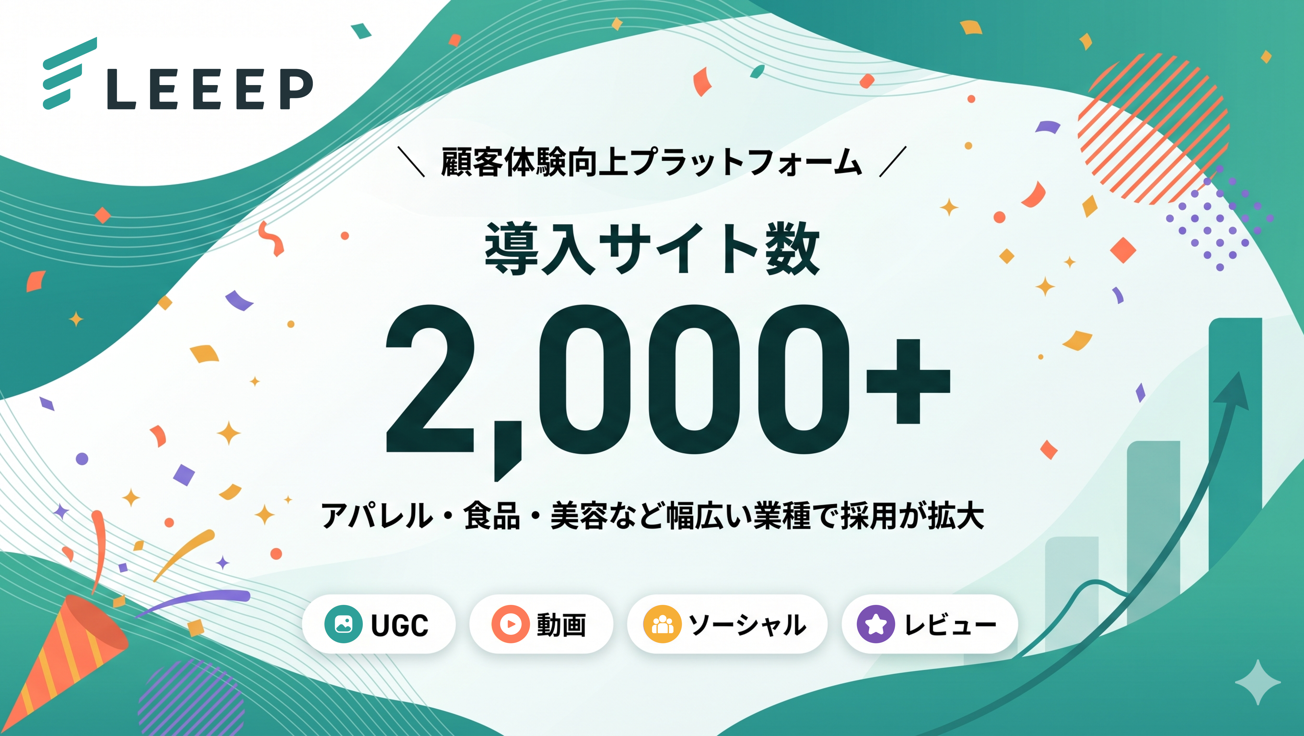 LEEEP、導入サイト数2,000サイトを突破しました！