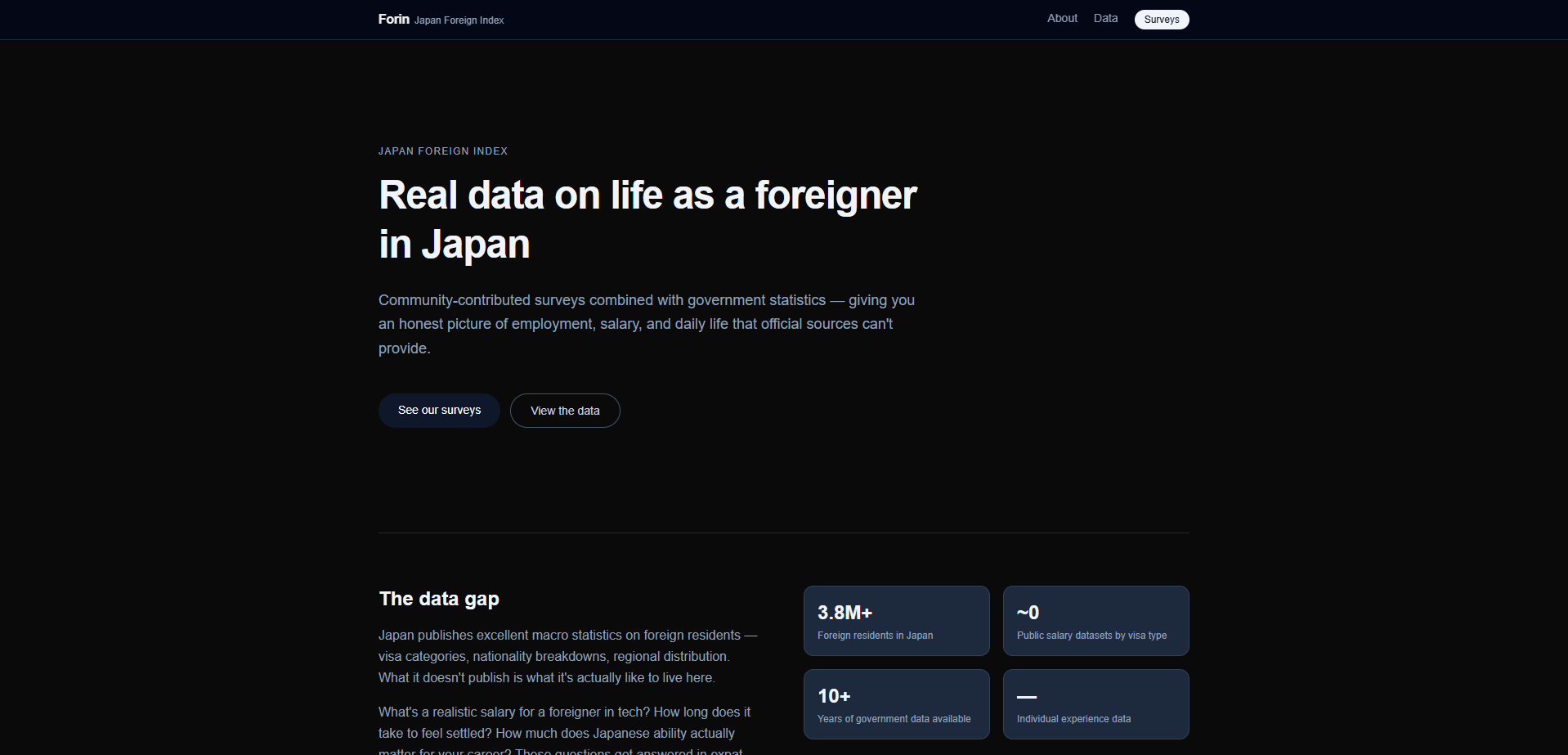 Forin： 在日外国人市場向けB2B分析プラットフォーム