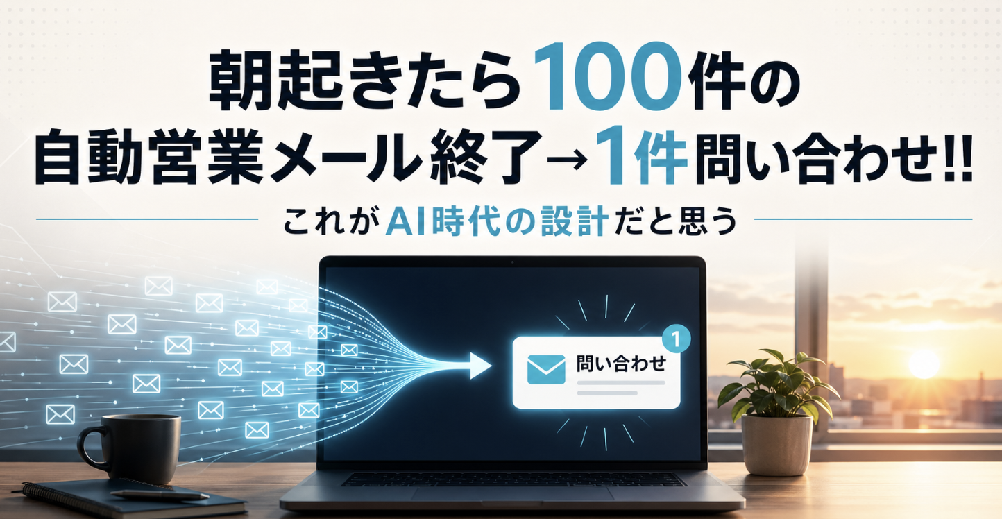 【寝てる間に100件の営業が終わっていた】