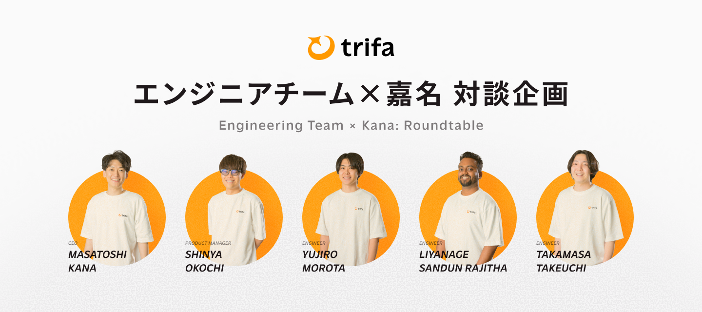 AIを使いこなすトリファのエンジニアチームが、少人数で大規模プロダクトを作れる理由。ー嘉名×エンジニアチーム座談会ー