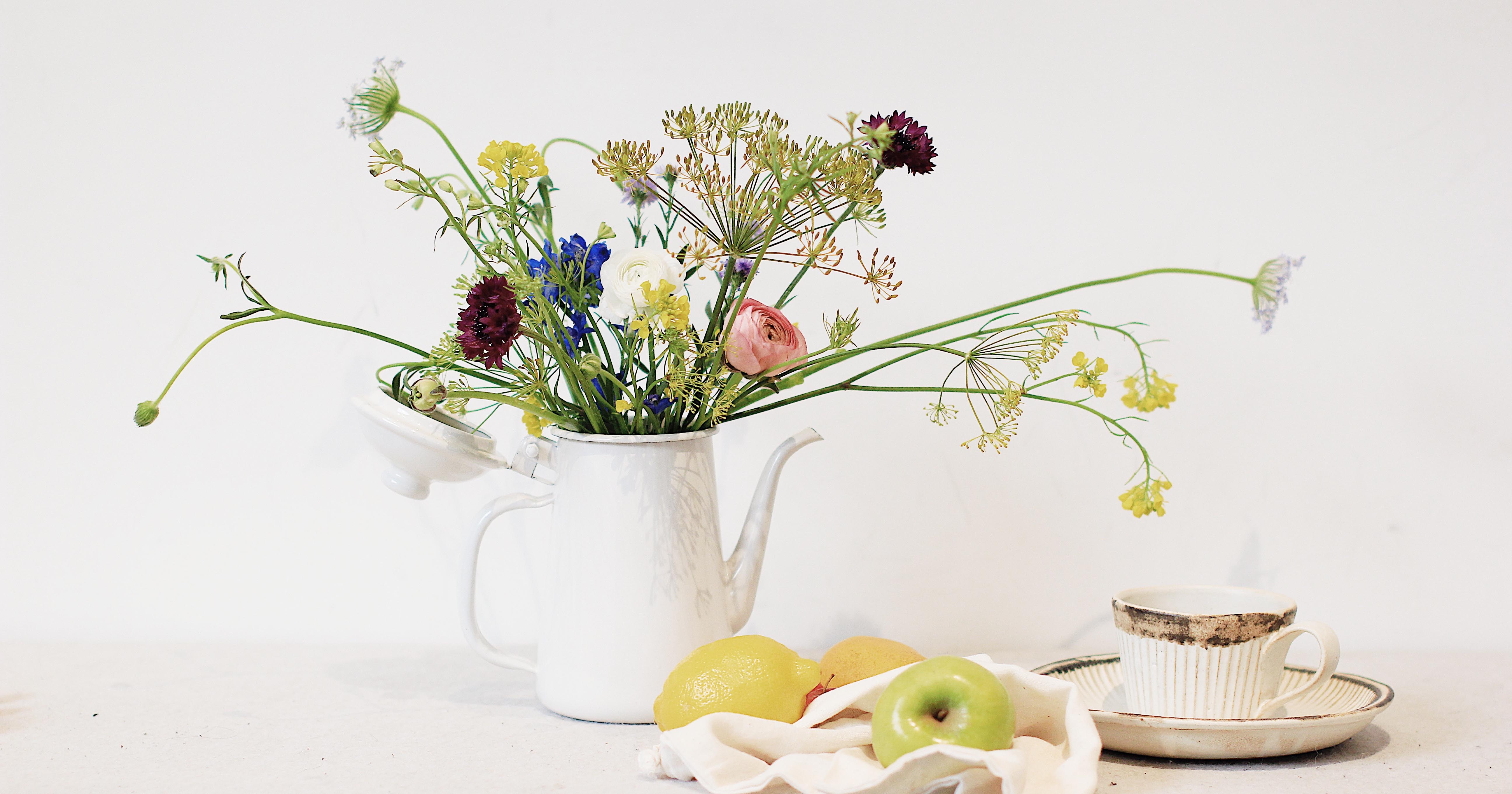 器とお花。上海でのflower workshopが素敵すぎる