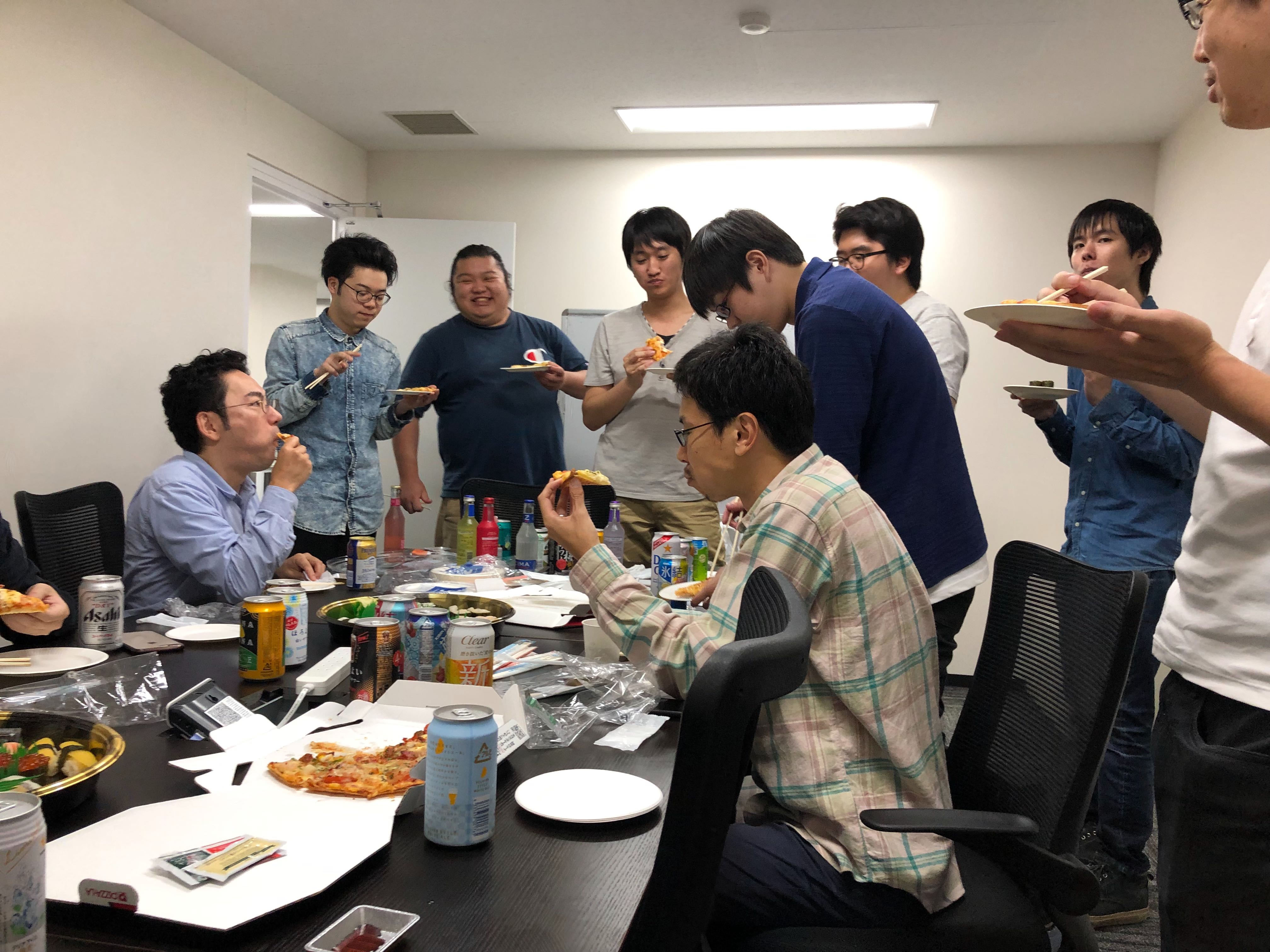 サムライ・ソフト月例懇親会の様子