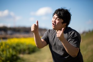 アフリカから帰国した女の子。