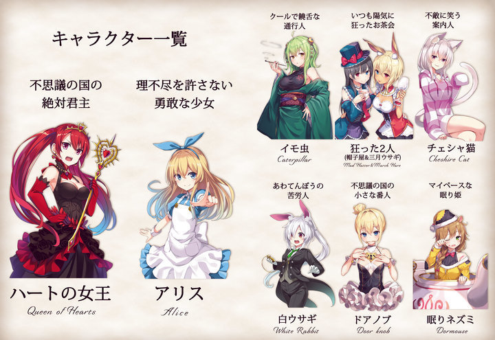 業界初 大好評ボードゲーム 不思議の国のアリス のキャラクターがバーチャル リアルの世界へ飛び出す 次世代バーチャルavatarオーディションを開催決定 株式会社いろはにぽぺと