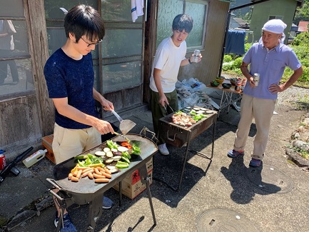 地域住民さんとBBQ実施しました！