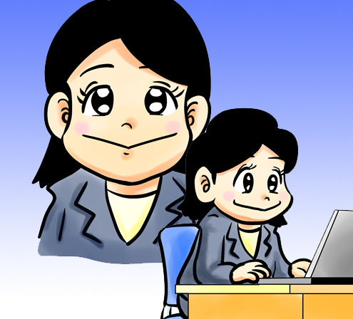 【似顔絵制作】行政書士社労士事務所フォレスタさまプロフィール用似顔絵