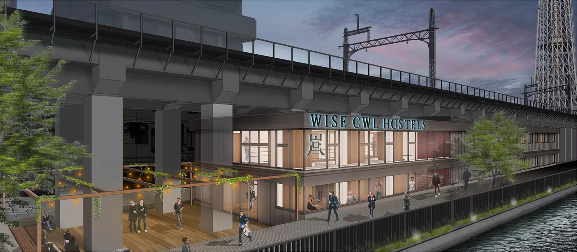 [WISE OWL HOSTELS RIVER TOKYO]鉄道高架下複合商業施設「東京ミズマチ®」ウエストゾーンが4月17日に開業＆「すみだリバーウォーク」が4月13日に開通します！