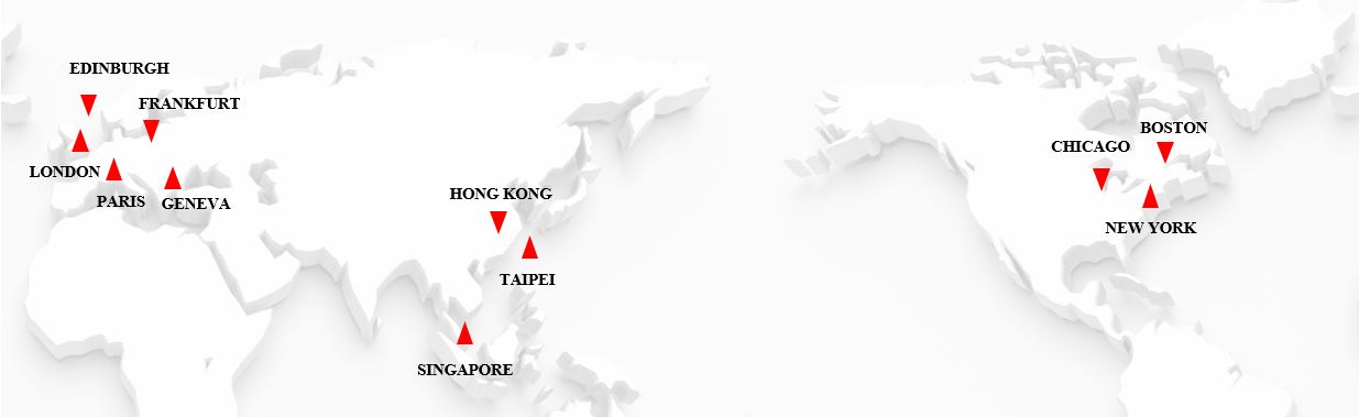 海外ＩＲコンサル実績 No.1 。毎年これらの金融都市でＩＲロードショーを展開しています。
