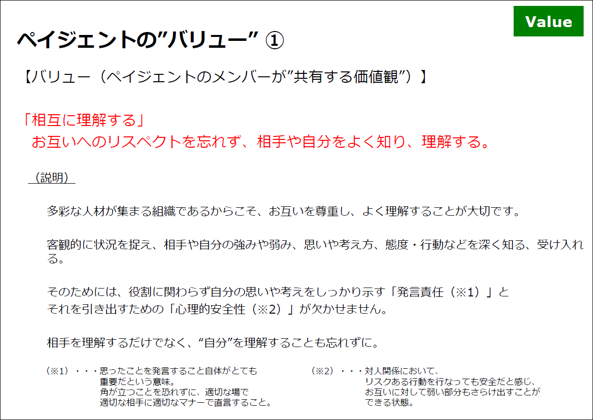 面談前に読んでおきたい ペイジェントのカルチャーについて 株式会社ペイジェント