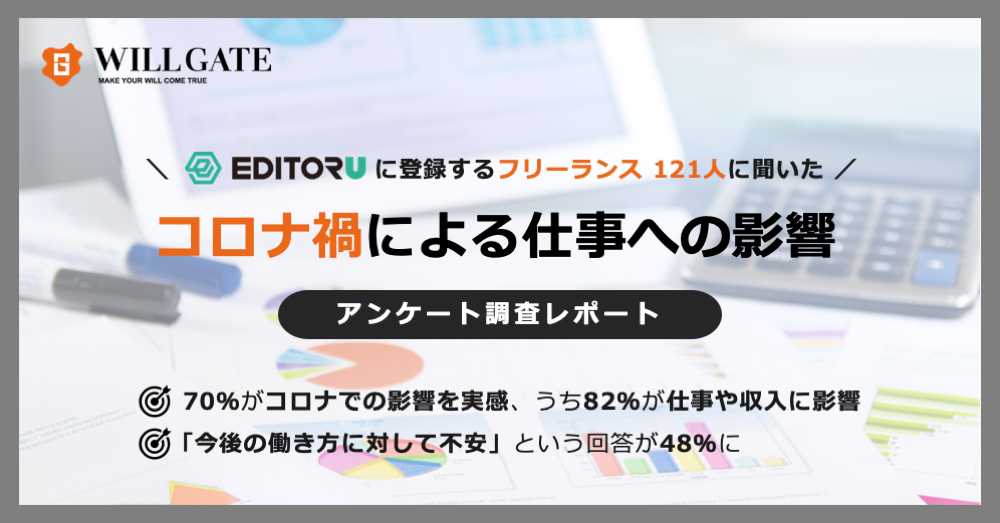 【レポート】フリーランスへコロナ禍による仕事への影響に関するアンケート調査を実施