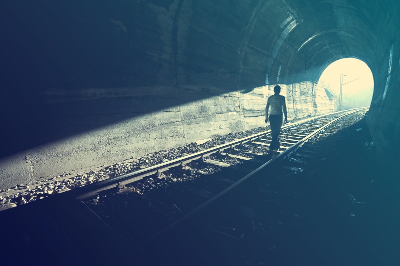 At the end of the tunnel