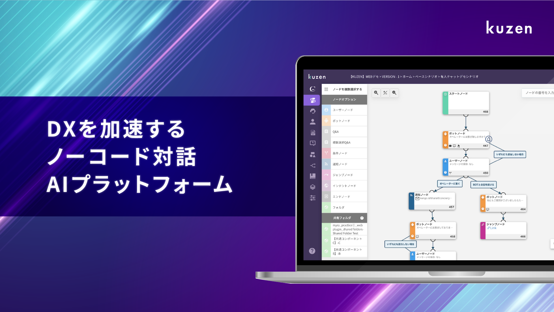 ノーコード対話AIプラットフォーム「KUZEN（クウゼン）」って何？