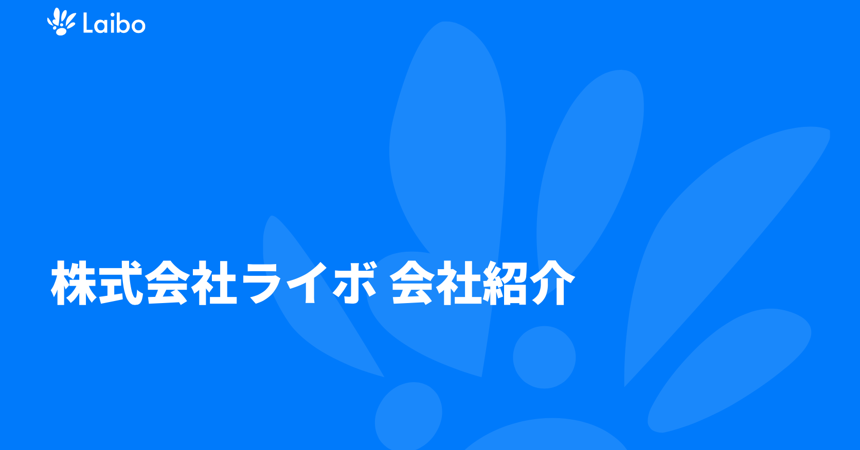 Laiboの採用資料が生まれ変わりました！