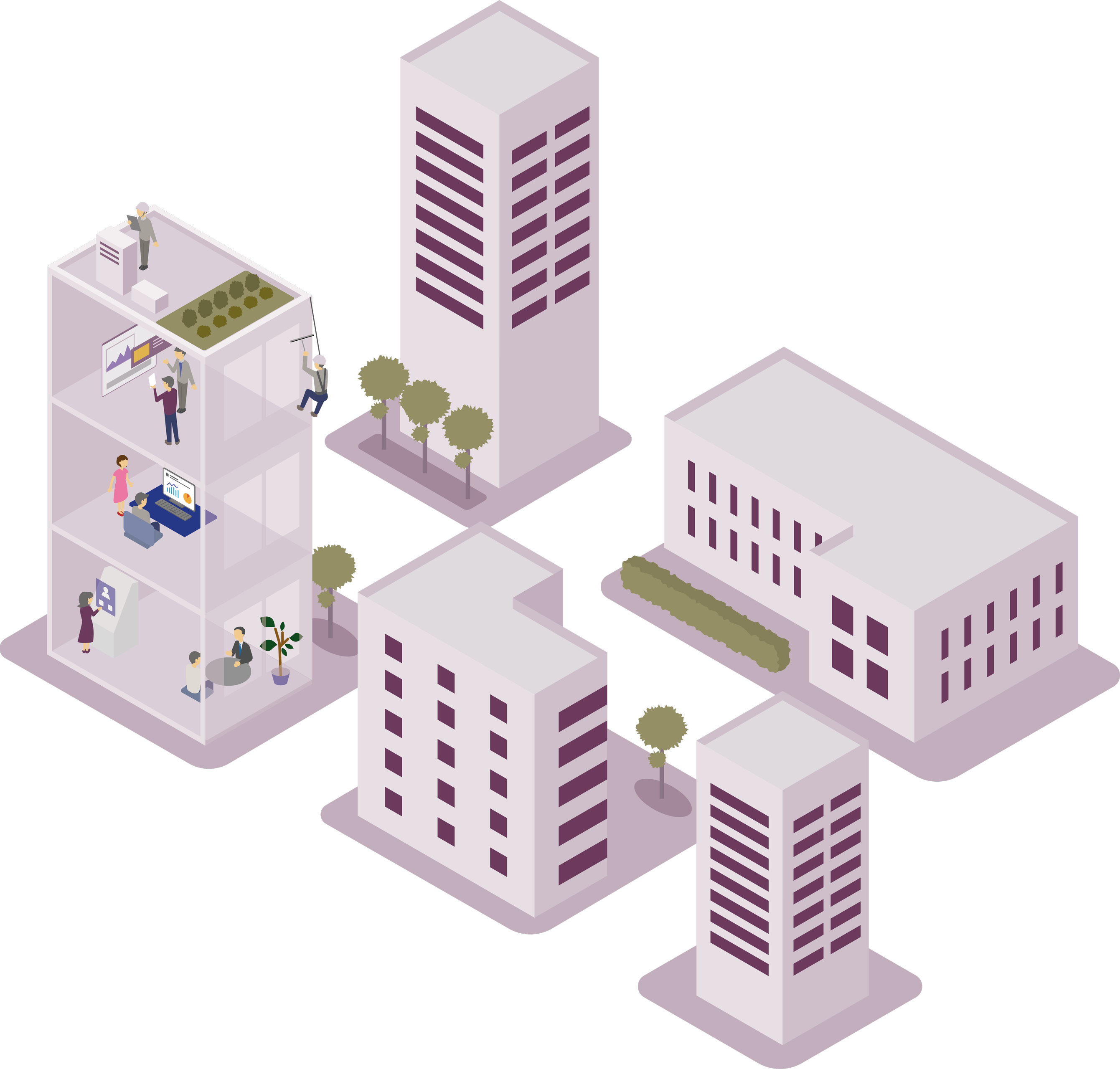 ＩＴで不動産管理の新しい未来を。　　　　　　　　───　Connected buildings connect people.