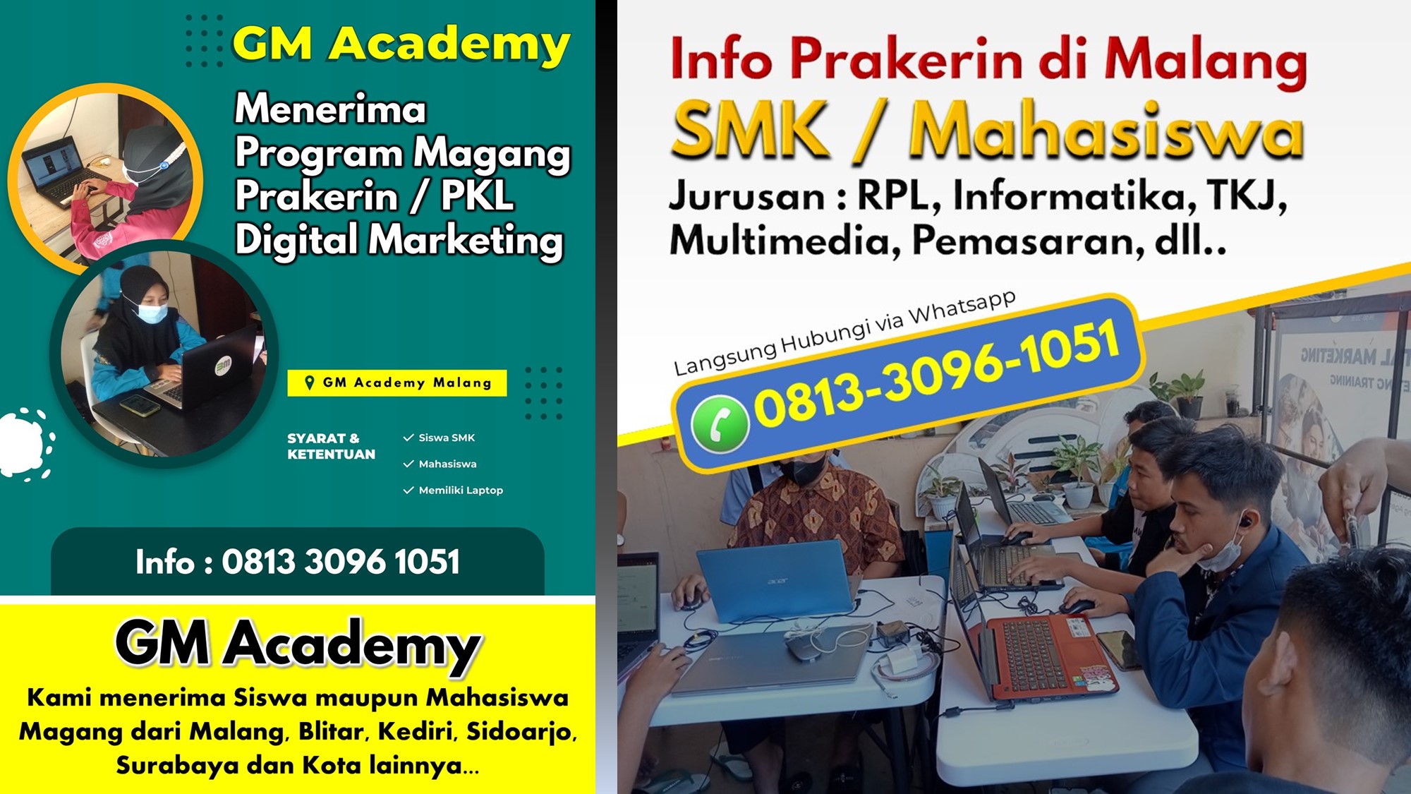 WA 0813-3096-1051, Info Magang Terdekat Kota Malang