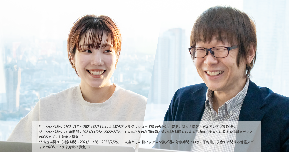 『MAMADAYS（ママデイズ）』が2021年ダウンロード数(*1)、1人あたり利用時間(*2)、1人あたり起動回数(*3)で子育てメディアアプリ国内No.1を獲得！