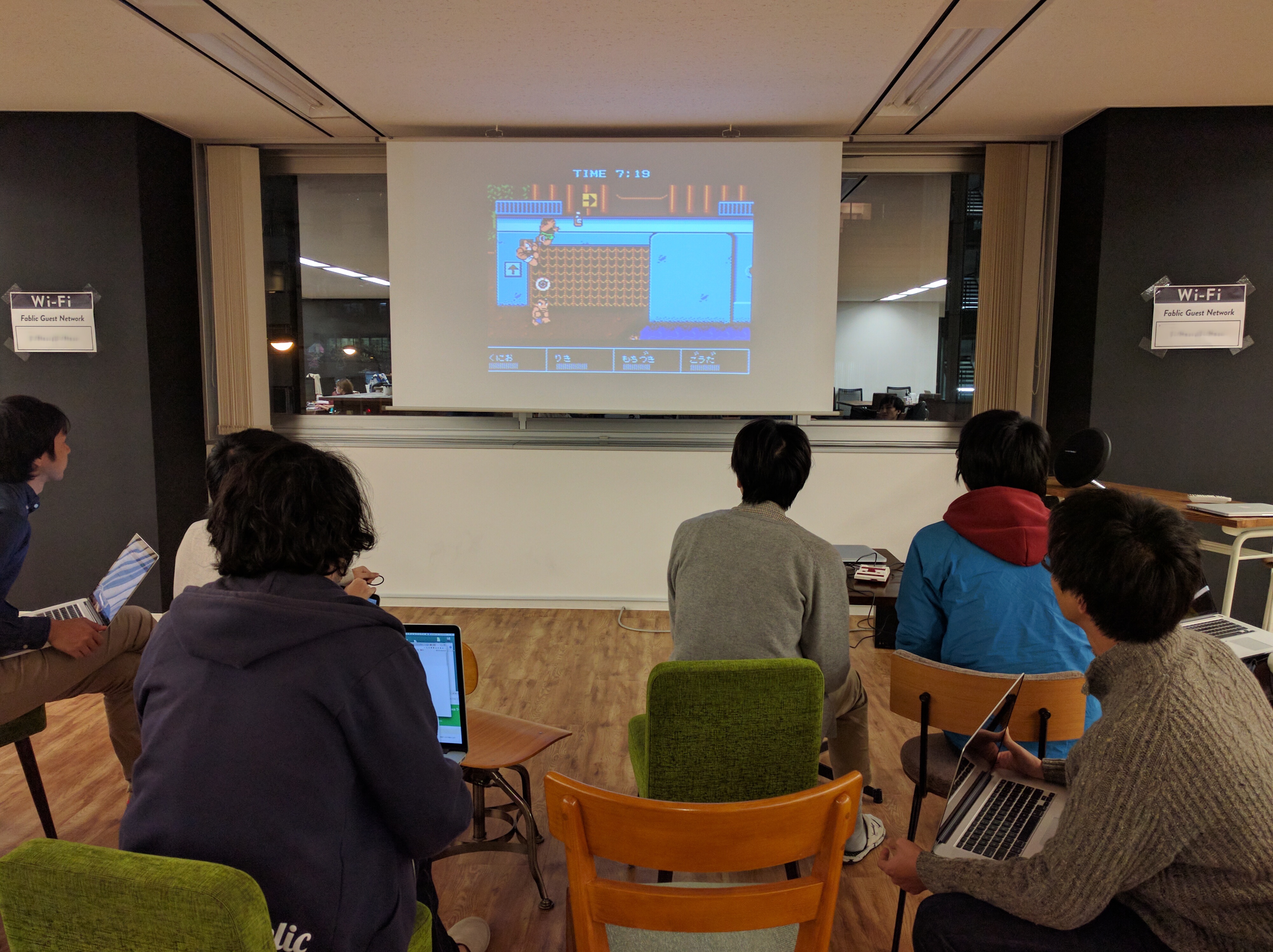 Friday night に皆んなでファミコンをやりましたよ！