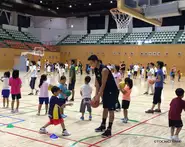栃木でのバスケットボールスクールの様子。地元への貢献活動も活発に行っています。