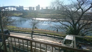 会社近辺には多摩川もあり、お昼には休憩したりします。