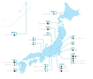 社員の所在地マップ