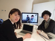 東京⇔札幌間のビデオ会議風景！拠点が離れていても毎日顔を合わせたコミュニケーションを取っておりチームワークを大切にしています