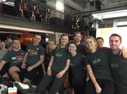 Our team sweating it out by joining Cycle for Survival to benefit rare cancer research