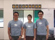 QuickDesk Co-Founder, Charmain Tan (centre)
