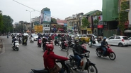 Busy street in front of our Vietnam office