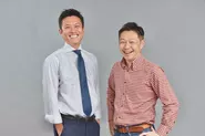 Fusic役員の2人です。左から代表取締役社長 納富 貞嘉、取締役副社長 浜崎 陽一郎。