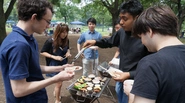 去年の夏はBBQをしました！