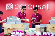 The Catersmiths hard at work at Carousell's new office