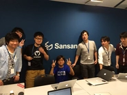 クライアントのsansan社のアプリ開発チームと（2016年）