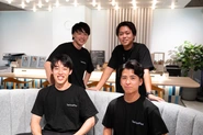 創業メンバーの4名。左上から時計回りに、齋藤・桃井・北本・小倉。