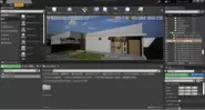 UnrealEngine4でバーチャルモデルハウスを開発している様子