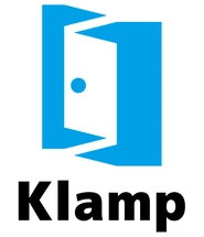 社名のロゴも「clamp（かすがい）」をイメージしたデザインにしました。