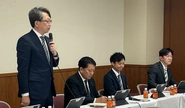 代表の松山が「自民党web3PT」で政策提言を行うなど、国や政府も巻き込んで業界を変革するチャレンジをしています（写真左から座長の平氏、平井氏、当社 松山、川崎氏）