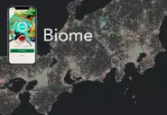 日本最大級の生物データ：地図上の点は全てアプリ「Biome（バイオーム）」に投稿された“いきもの”のデータで270万件以上の日本最大級の生物分布データです