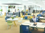2020年6月に池袋ハレザにオープン予定の新支社「Wiz3.0ラボ」のイメージ図。開放的で快適なオフィス空間です。