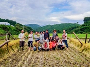 せっかく山で暮らしているので、昨年は先輩移住者の有機農家さんと一緒にお米作りにチャレンジしました！