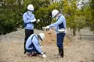 地中の放射線濃度の測定