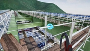 橋梁メーカーと共同開発した橋梁工事VR安全教育システムの画面イメージ