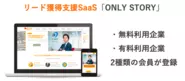 BtoBリード獲得支援のSaaS「ONLY STORY」