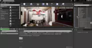 UnrealEngine4でバーチャルモデルハウスを開発している様子