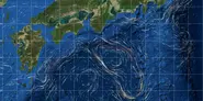 「漁場ナビ」の海流予測（潮流）画面