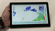 タブレットにバンドルされた漁場ナビ（画面は開発中のものです）